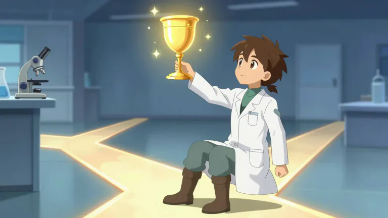 Visual representation of "grail" - An ultimate goal that is pursued as in a quest