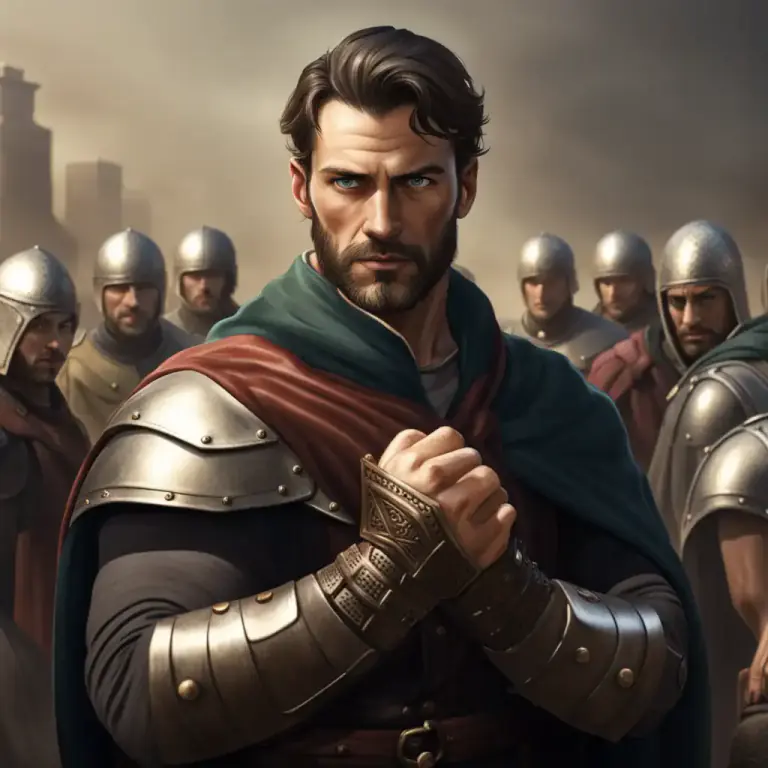Visual representation of "take up the gauntlet" - To show that one is ready and willing to fight, argue, or compete