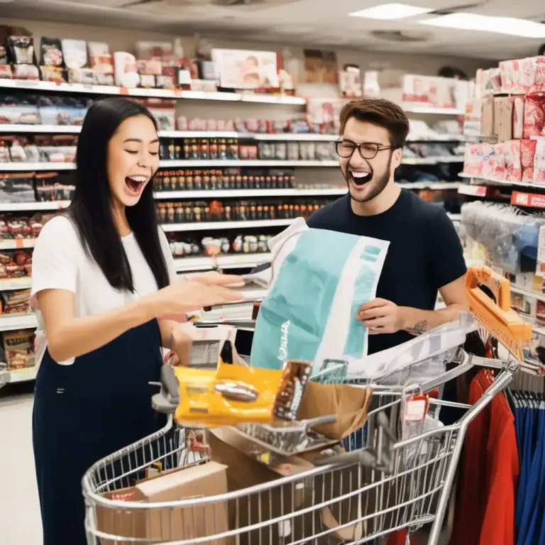 Visual representation of "buy out" - To purchase the total stock of an item from a store or company.