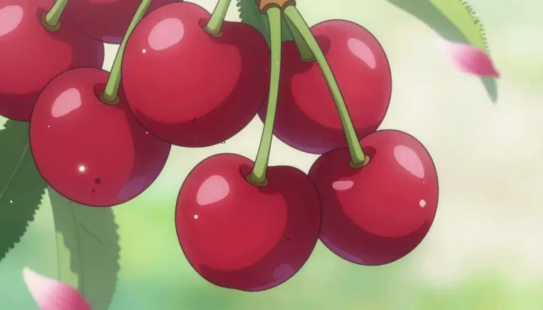 Visual representation of "cerise" - A bright red or pinkish-red color, like that of a ripe cherry.