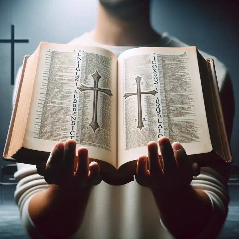 Visual representation of "polyglot" - A book, especially a Bible, containing the same text in several different languages.
