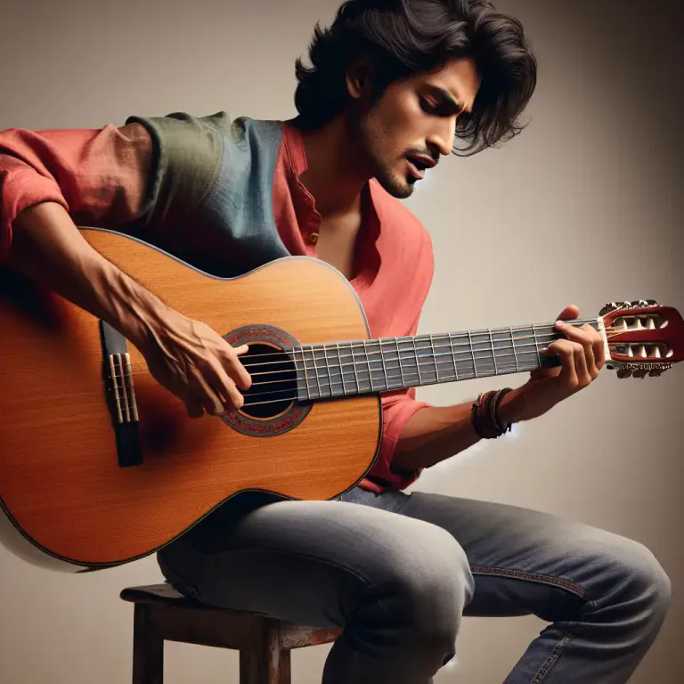 Visual representation of "dreadnought" - A type of acoustic guitar with a large body and a strong sound.