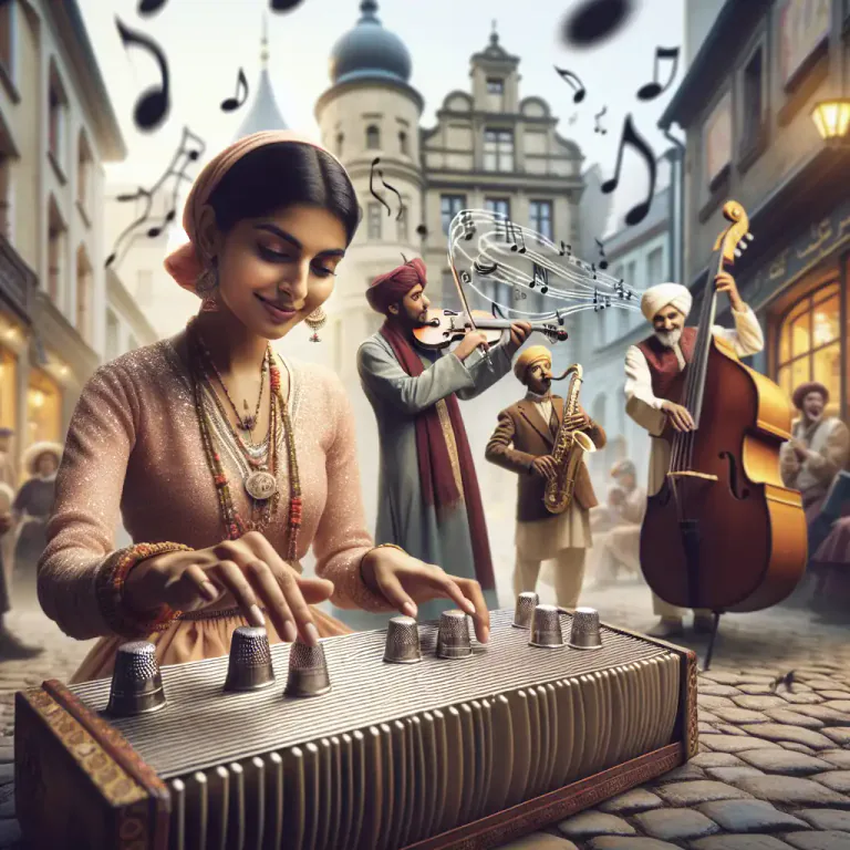Visual representation of "washboard" - A musical instrument made up of a hard surface, usually a board, that is played by rubbing objects against it.