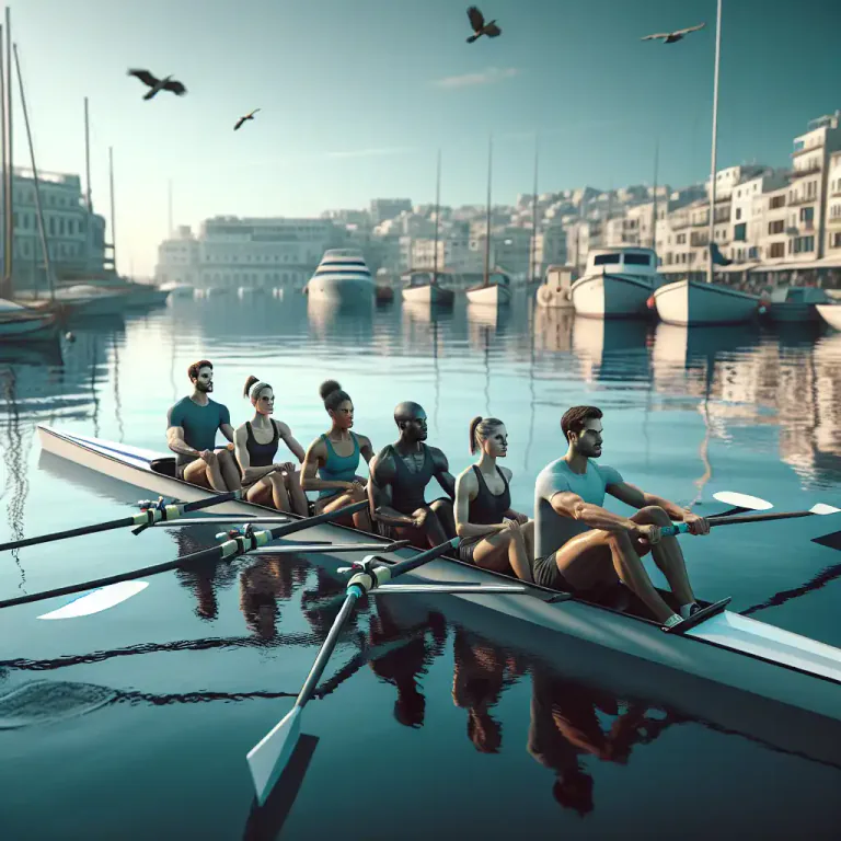 Visual representation of "longboat" - A modern, long, narrow boat for racing or recreation