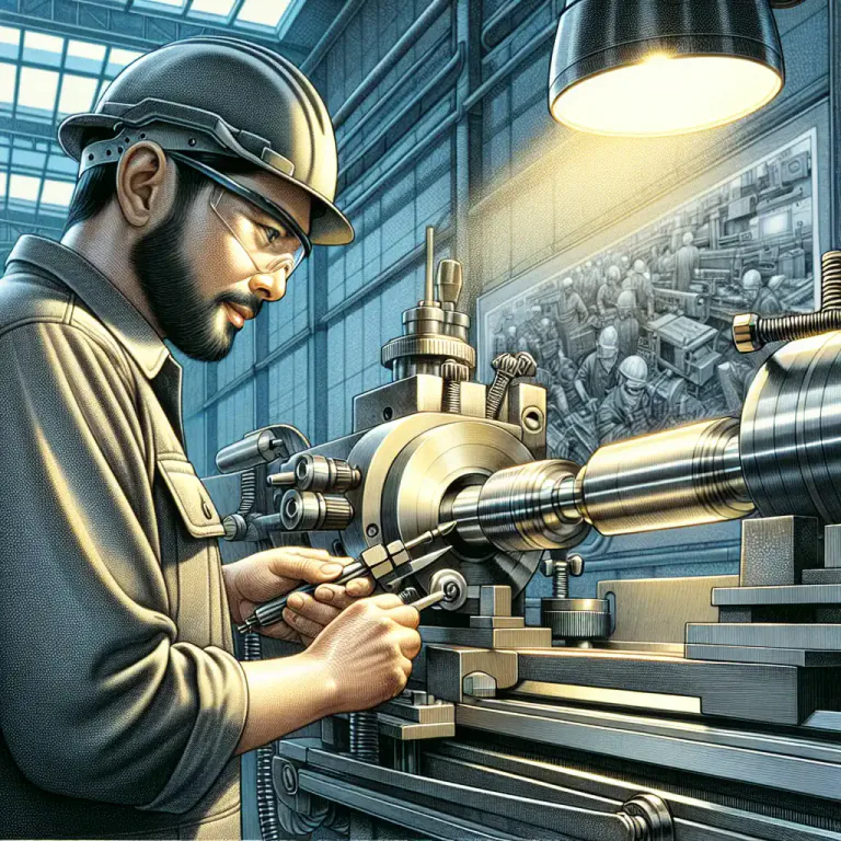 Visual representation of "lath" - A device that securely holds a piece of work in a lathe machine while it is being processed.