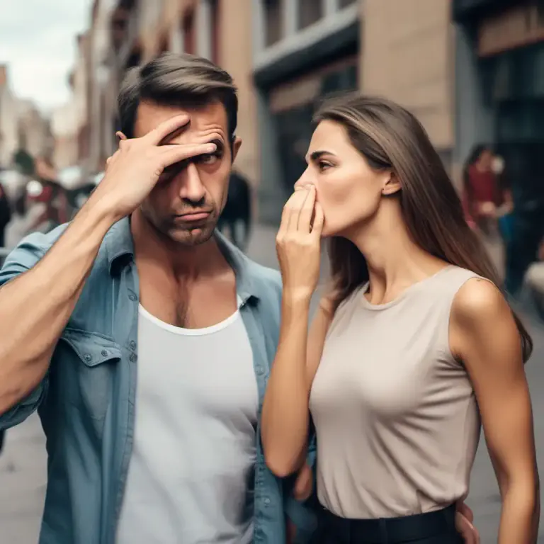 Visual representation of "gross out" - A feeling of extreme disgust or revulsion.