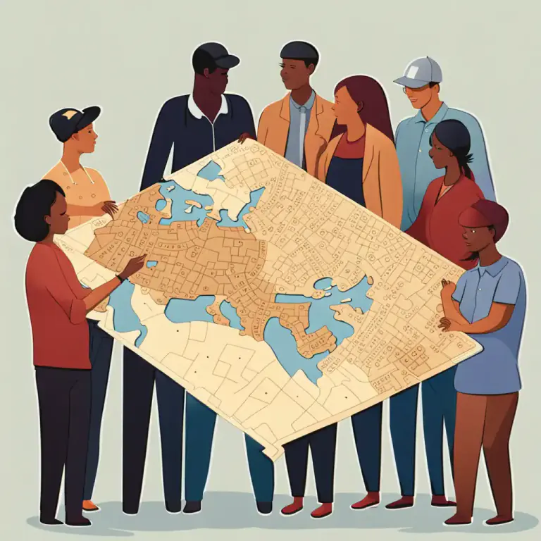 Visual representation of "collective" - Involving all members of a group as distinct individuals.