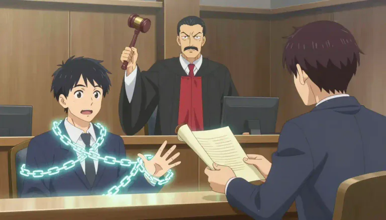 Visual representation of "enjoin" - to legally force someone to do something or stop doing something