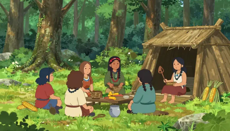 Visual representation of "iroquoian" - Relating to a family of Native American languages spoken by the Iroquois peoples.