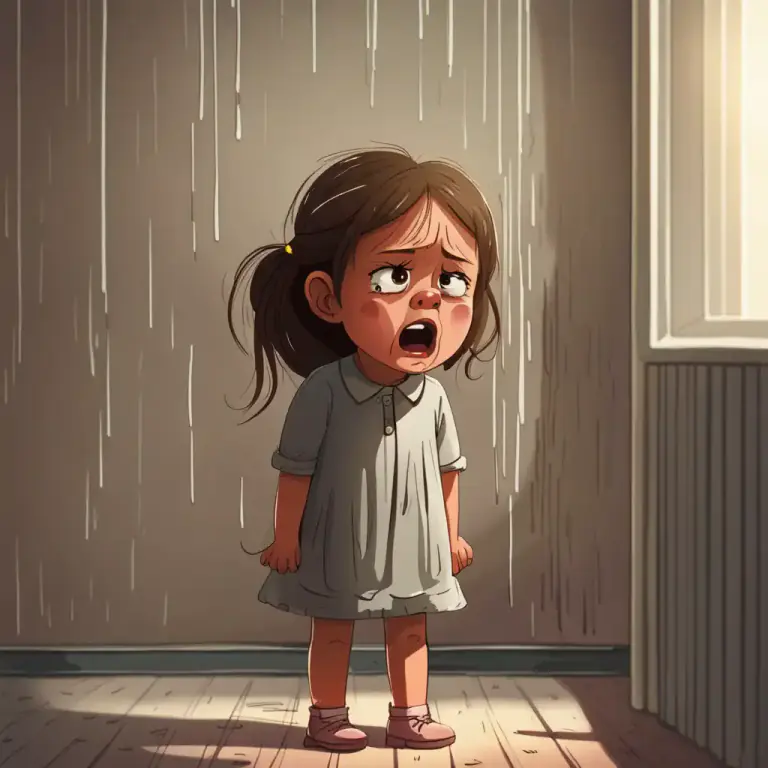 Visual representation of "blubber" - Loud crying sound