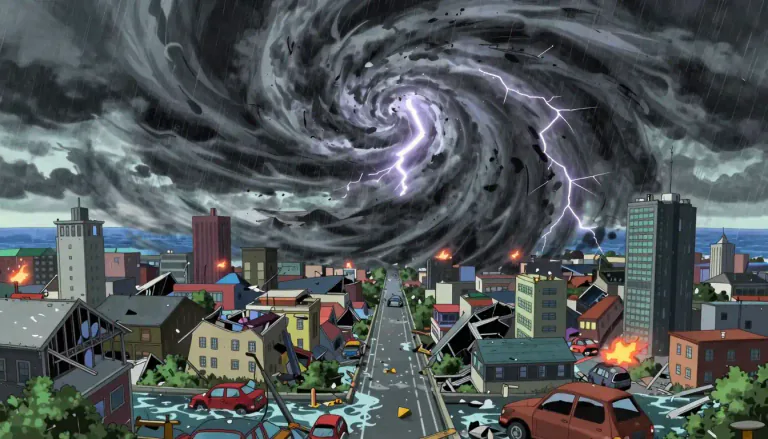 Visual representation of "apocalyptic" - Related to a huge, destructive event
