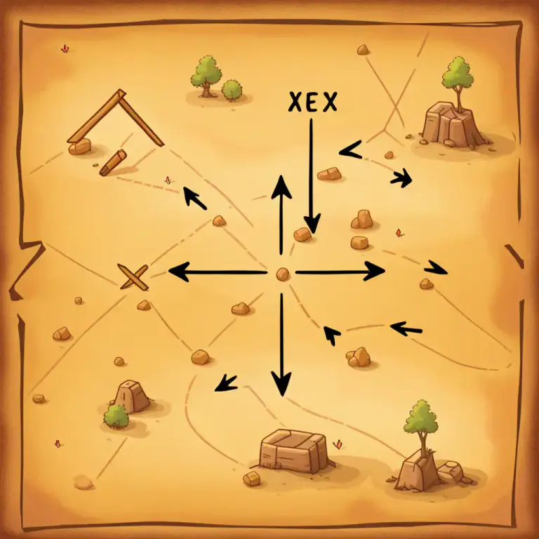 Visual representation of "arrow" - A character or mark used to indicate direction