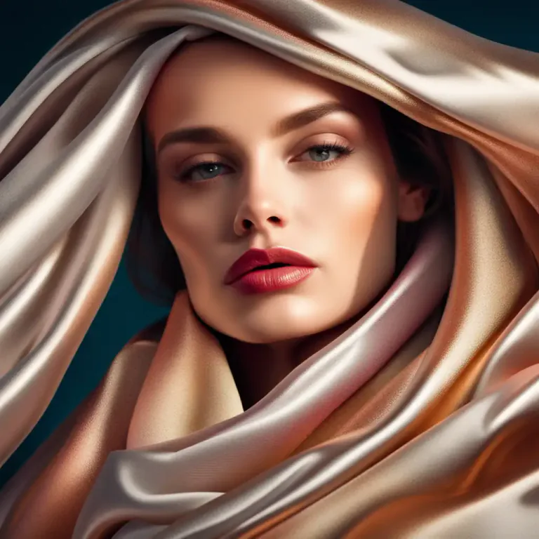 Visual representation of "silken" - Made of silk.