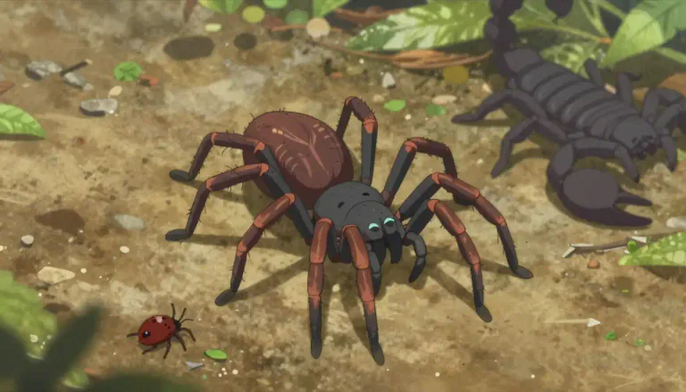 Visual representation of "arachnid" - A small creature with eight legs such as a spider, scorpions, mites, and ticks.