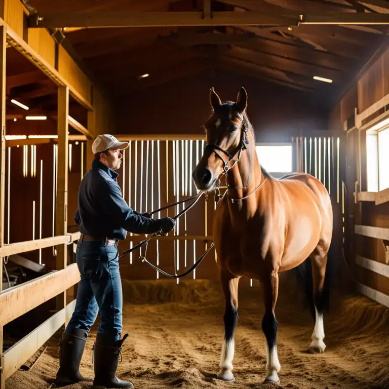 Visual representation of "gelding" - The act of removing the reproductive organs of a male horse