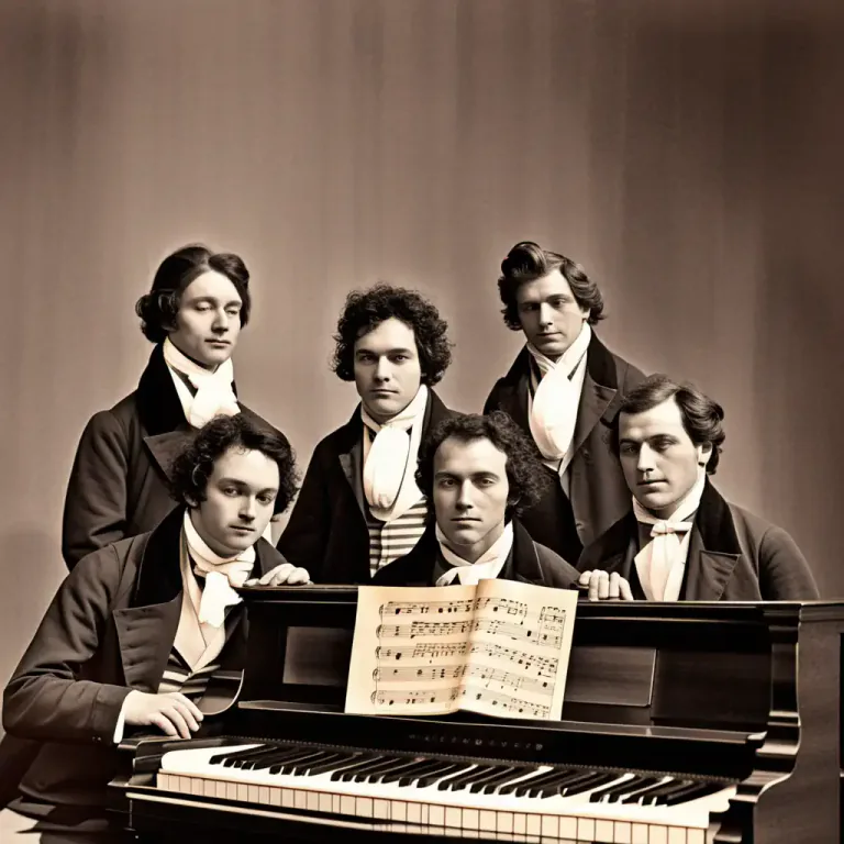 Visual representation of "sextet" - A piece of music that is meant to be played by six musicians or a song to be sung by six singers.