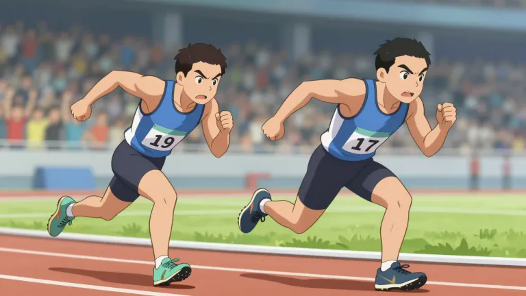 Visual representation of "squeaker" - A match or contest that is won by only a minimal margin.