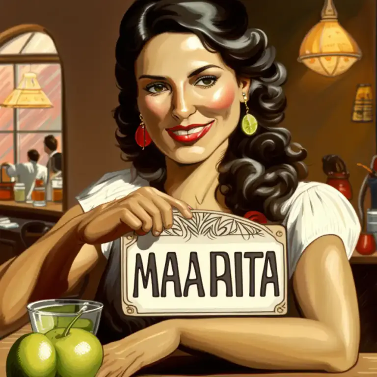 Visual representation of "margarita" - A woman's name that is popular in many Spanish-speaking countries.
