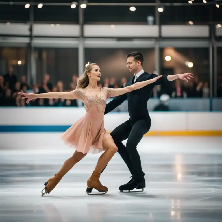 Visual representation of "choreography" - The sequence of steps and movements in dance or figure skating.