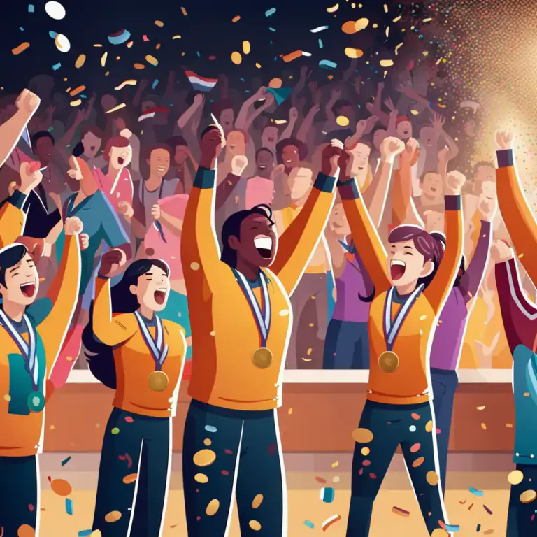 Visual representation of "glorious" - Famous, celebrated, or praised for something good they have done.