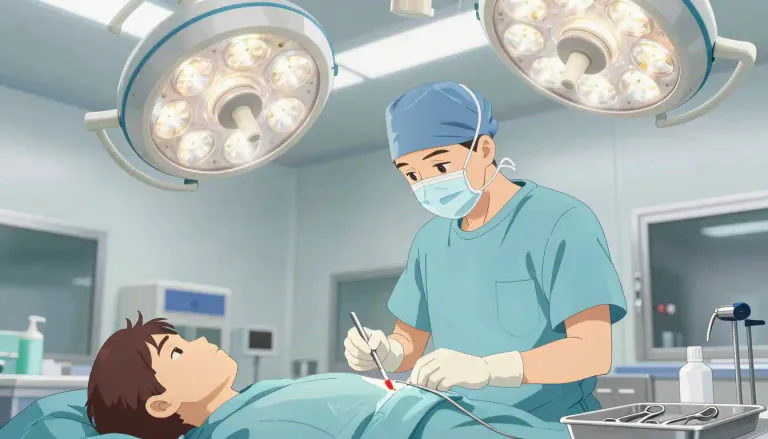 Visual representation of "surgeon" - A doctor who is trained to perform operations