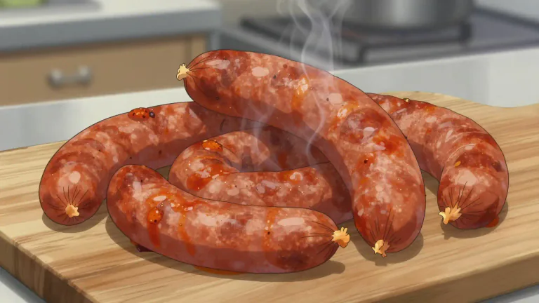 Visual representation of "chorizo" - It's a type of spicy sausage from Spain or Latin America