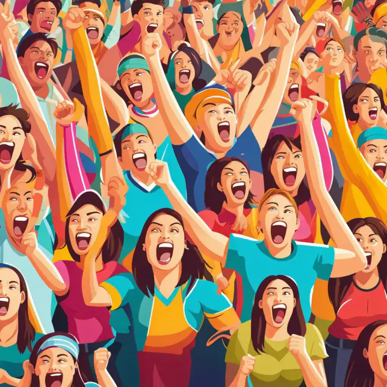 Visual representation of "out loud" - With a lot of energy or sound.