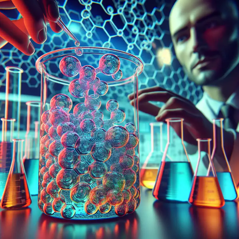 Visual representation of "polymerize" - To undergo a chemical reaction resulting in a compound forming polymer chains