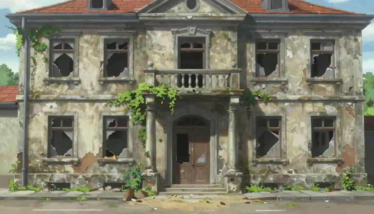 Visual representation of "dereliction" - The state of being abandoned or neglected