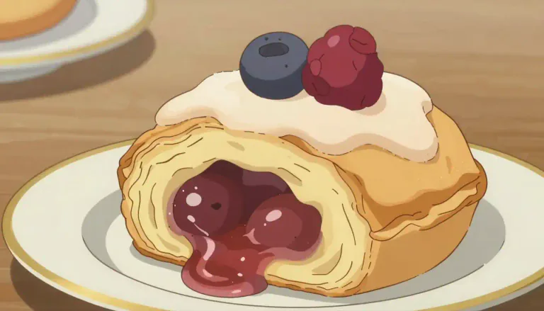 Visual representation of "pastry" - A sweet baked food made from dough, usually filled, topped, or decorated with sweet ingredients