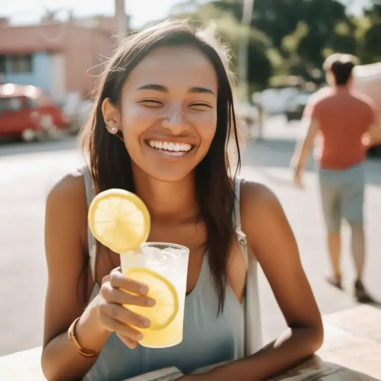 Visual representation of "hit the spot" - To be exactly what is needed or wanted. Typically used for food or drinks that satisfy hunger or thirst perfectly.