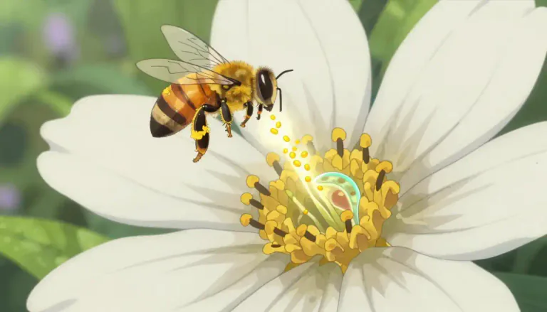 Visual representation of "fertilization" - The process in plants and animals involving the union of a male and a female reproductive cell