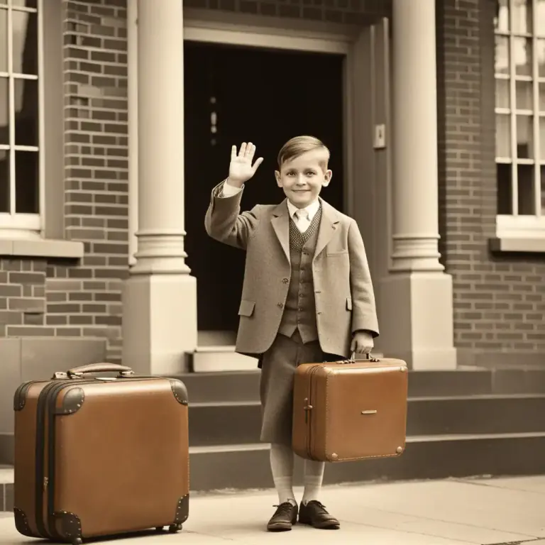 Visual representation of "pack off" - send someone somewhere