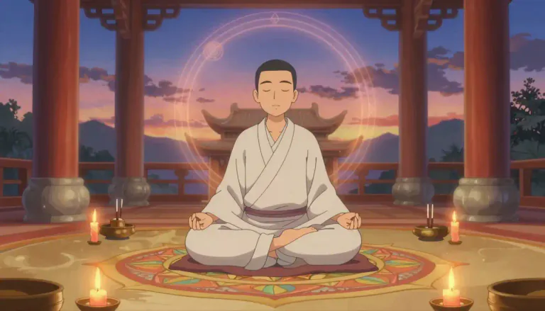 Visual representation of "tantric" - Related to Tantrism or Tantra, a mystical and ritualistic Hindu or Buddhist tradition