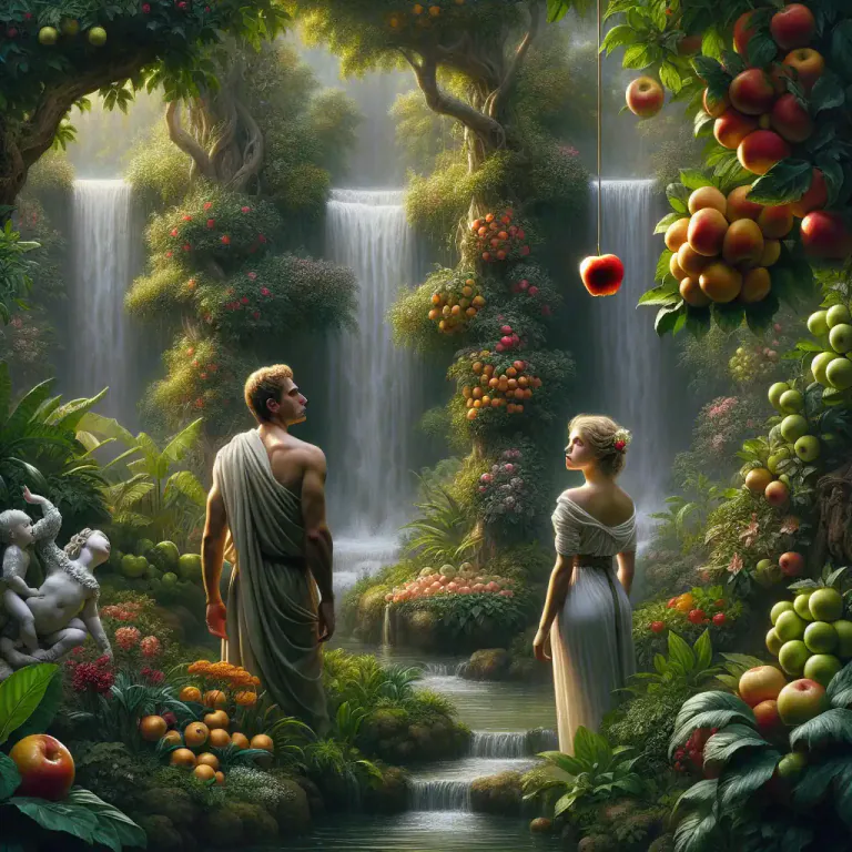 Visual representation of "eden" - In Christian and Jewish belief, the garden where Adam and Eve lived; the first home of mankind