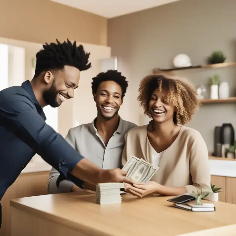 Visual representation of "pay down" - to make a partial payment as a first installment