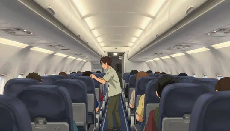 Visual representation of "aisle" - A long narrow passage in a supermarket, train, plane, or between rows of seats in a theatre or church, etc.