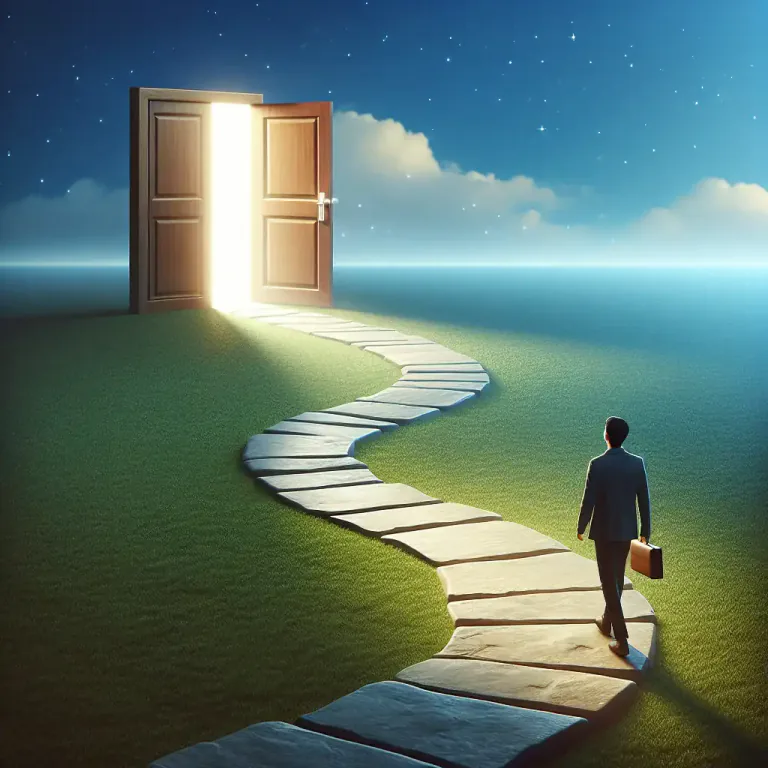 Visual representation of "to go" - used to indicate that a certain condition prevails