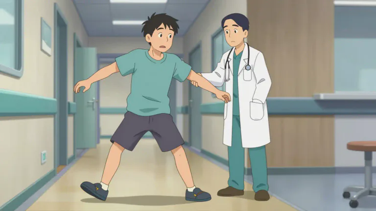 Visual representation of "ataxic" - Related to, having, or showing a disorder in which there is an inability to walk