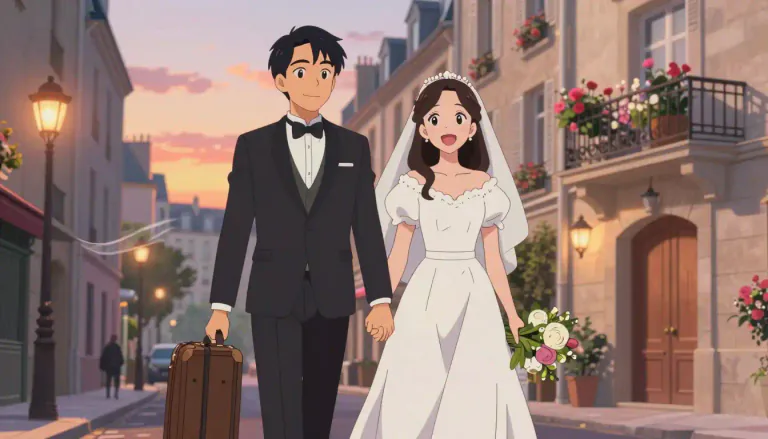 Visual representation of "honeymoon" - A special holiday taken by two people who just got married where they can enjoy their new life together.