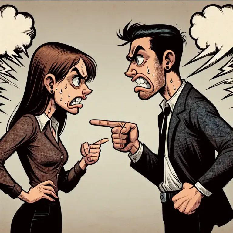 Visual representation of "fight" - To argue or dispute