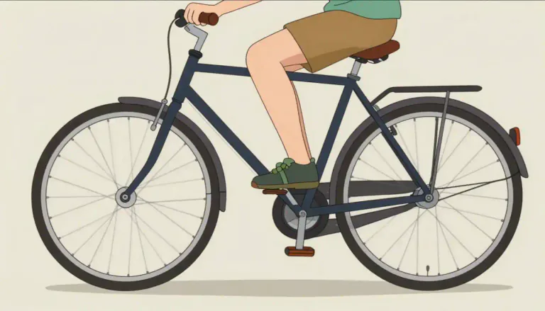 Visual representation of "bicycle" - A vehicle with two wheels that you sit on and move by turning the two pedals