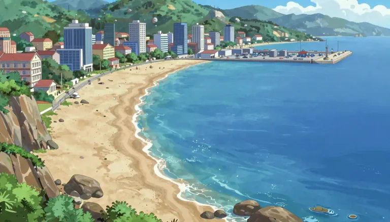 Visual representation of "seaboard" - The part of a country that is next to the sea