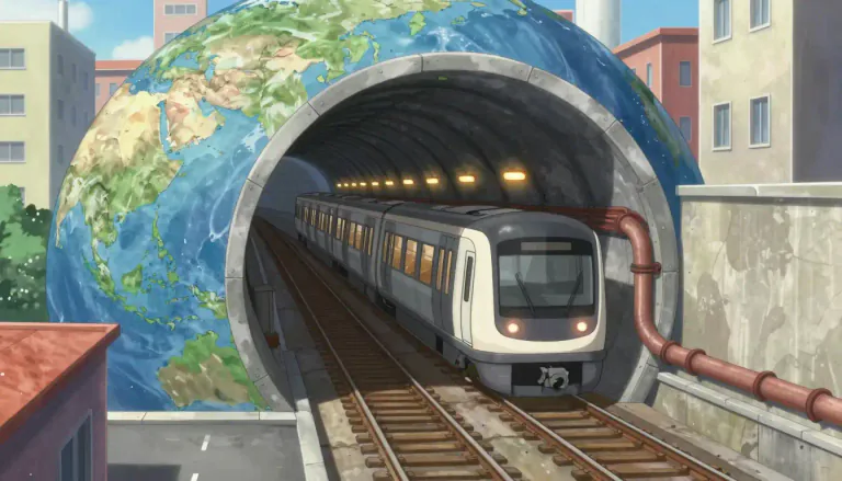 Visual representation of "underground" - Under the surface of the ground