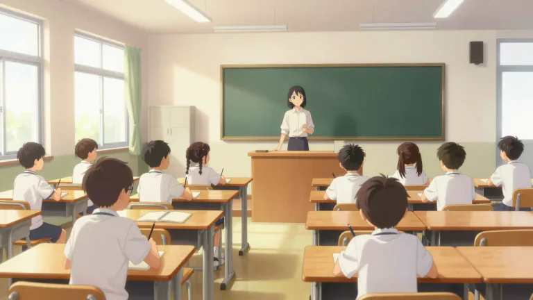 Visual representation of "schoolroom" - A room in a school where lessons are taught