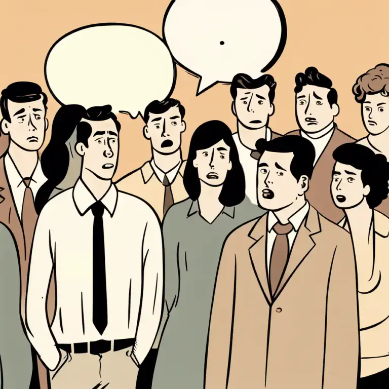 Visual representation of "the less/least said the better" - It is better to not talk about something because it could cause problems or arguments.