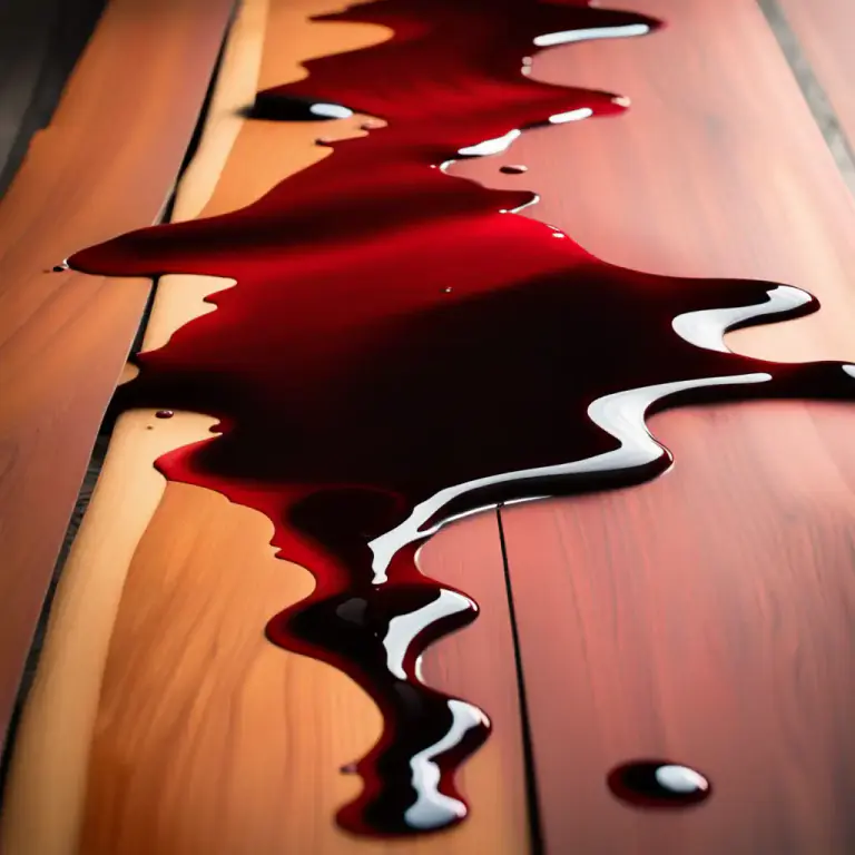 Visual representation of "stain" - Mark or discolour with something that is not easily removed