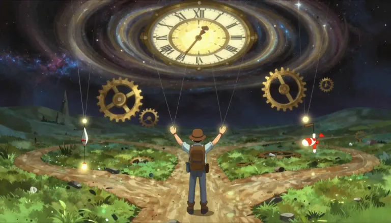 Visual representation of "fatalism" - The belief that all events are predetermined and therefore inevitable