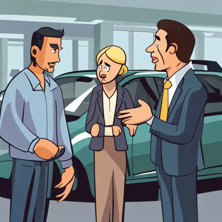 Visual representation of "talk down" - To discuss the price of something to make it less expensive