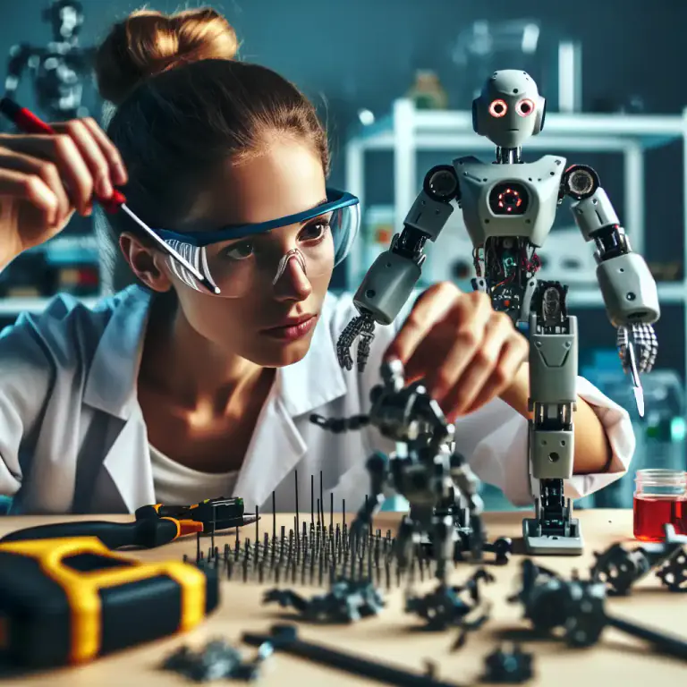 Visual representation of "robotics" - The building and operating of robots